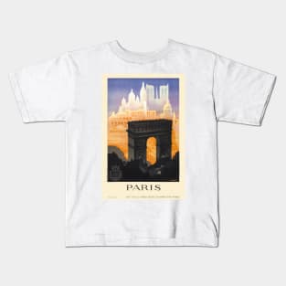 Paris Vintage Travel Poster 1935 Kids T-Shirt